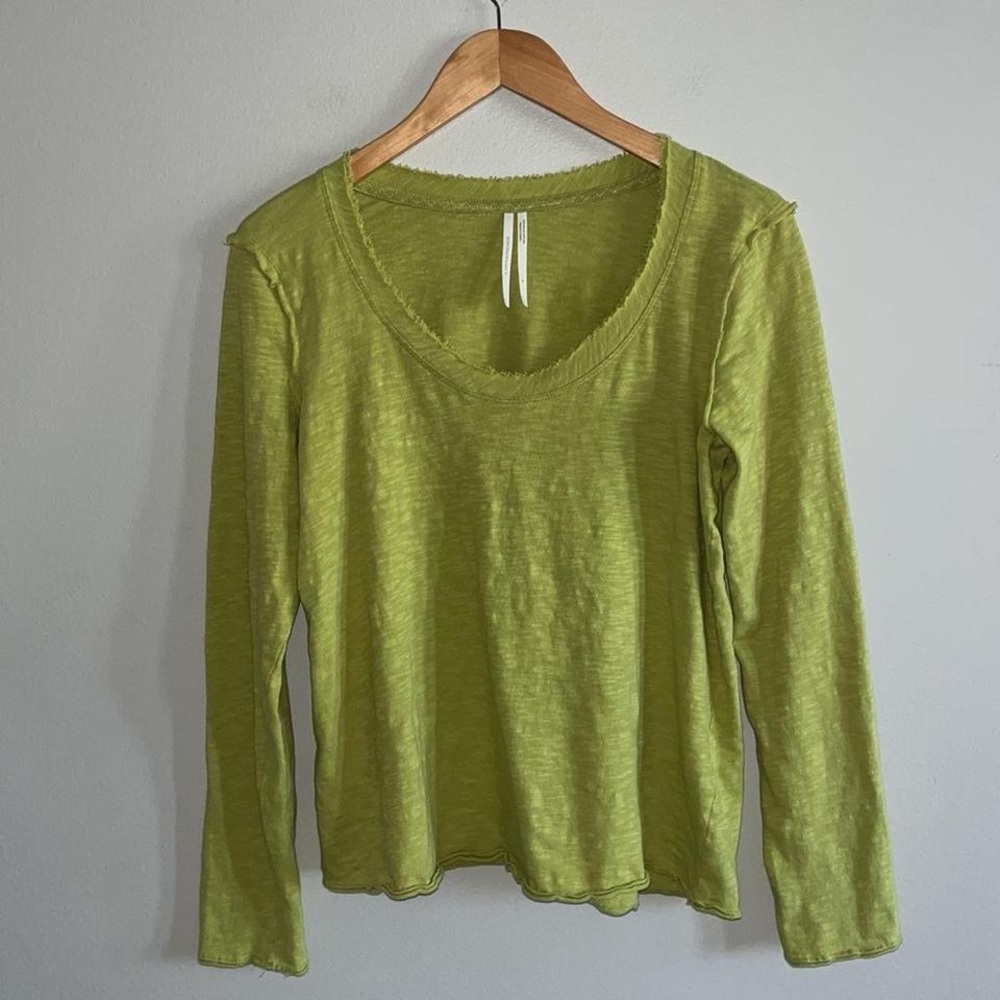 Anthropologie Safa Frayed Scoop Neck Top